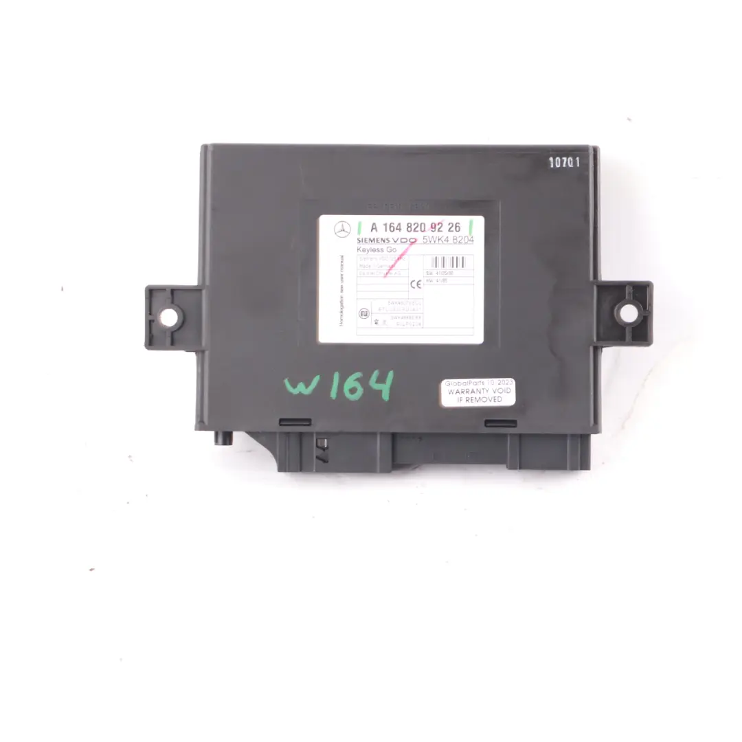 Keyless Go Module Mercedes W164 ECU Door Lock Control Unit to  with Part number A1648206185  Keyless Go Module Mercedes W164 ECU Door Lock Control Unit - SKU A1648206185 - Part number A1648206185
