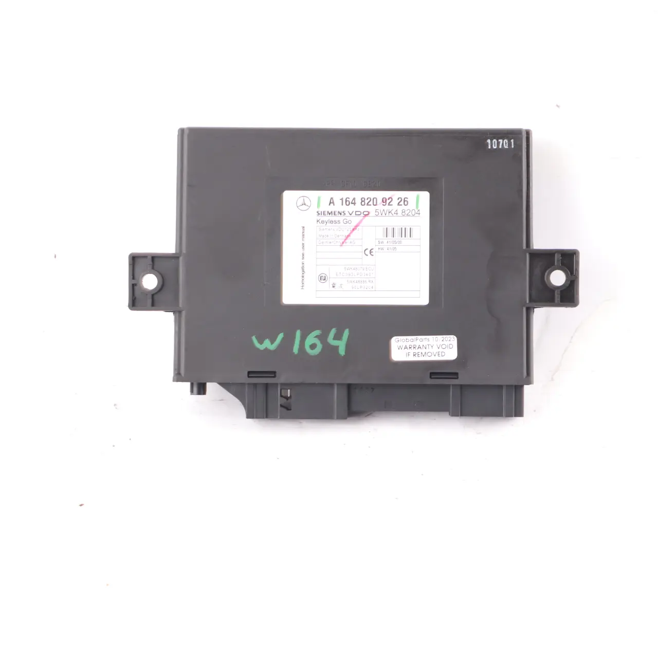 Keyless Go Module Mercedes W164 ECU Door Lock Control Unit A1648206185