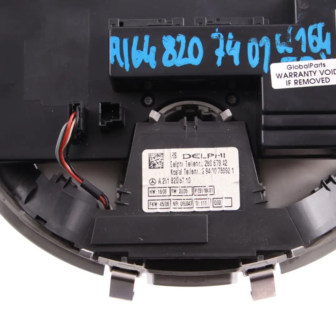 Mercedes ML W164 Lampe de lecture Panneau avant Interrupteur Gris - SKU A1648207401 - Numéro de pièce A1648207401