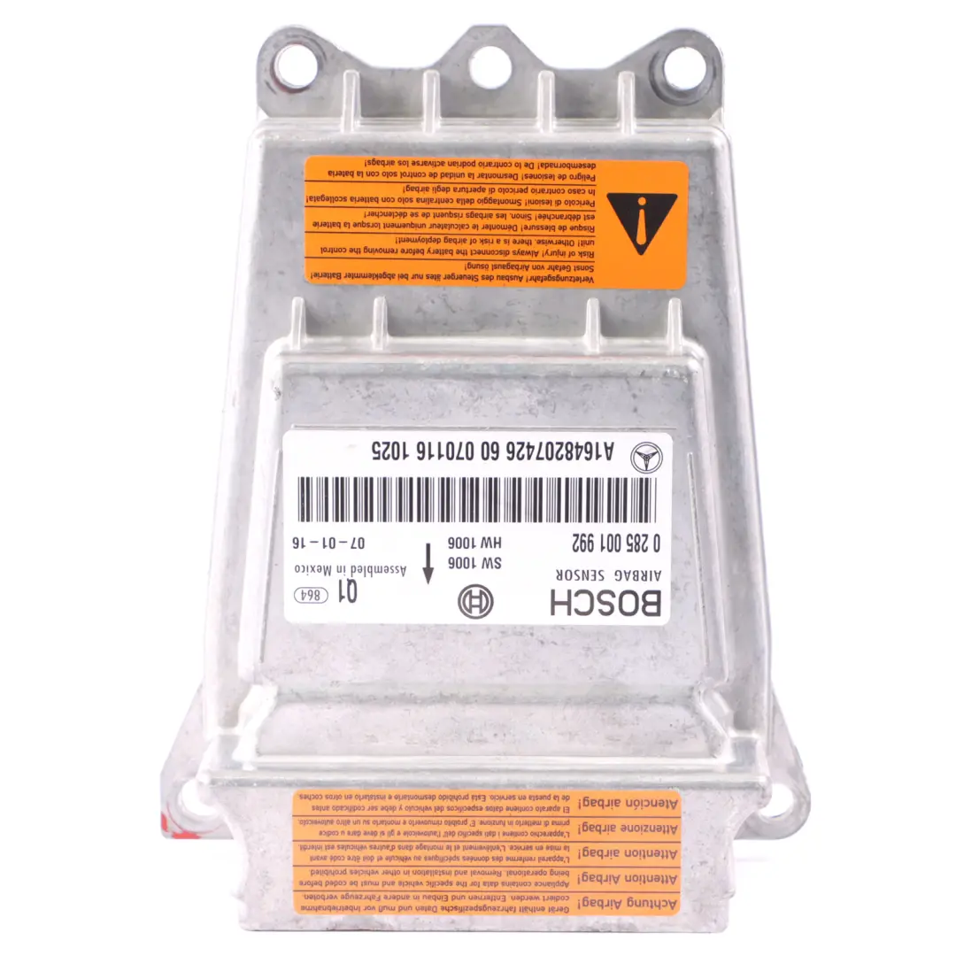 Mercedes ML W164 W251 Unidad De Control Del Módulo Aire SRS ECU - SKU A1648207426 - Número de pieza A1648207426