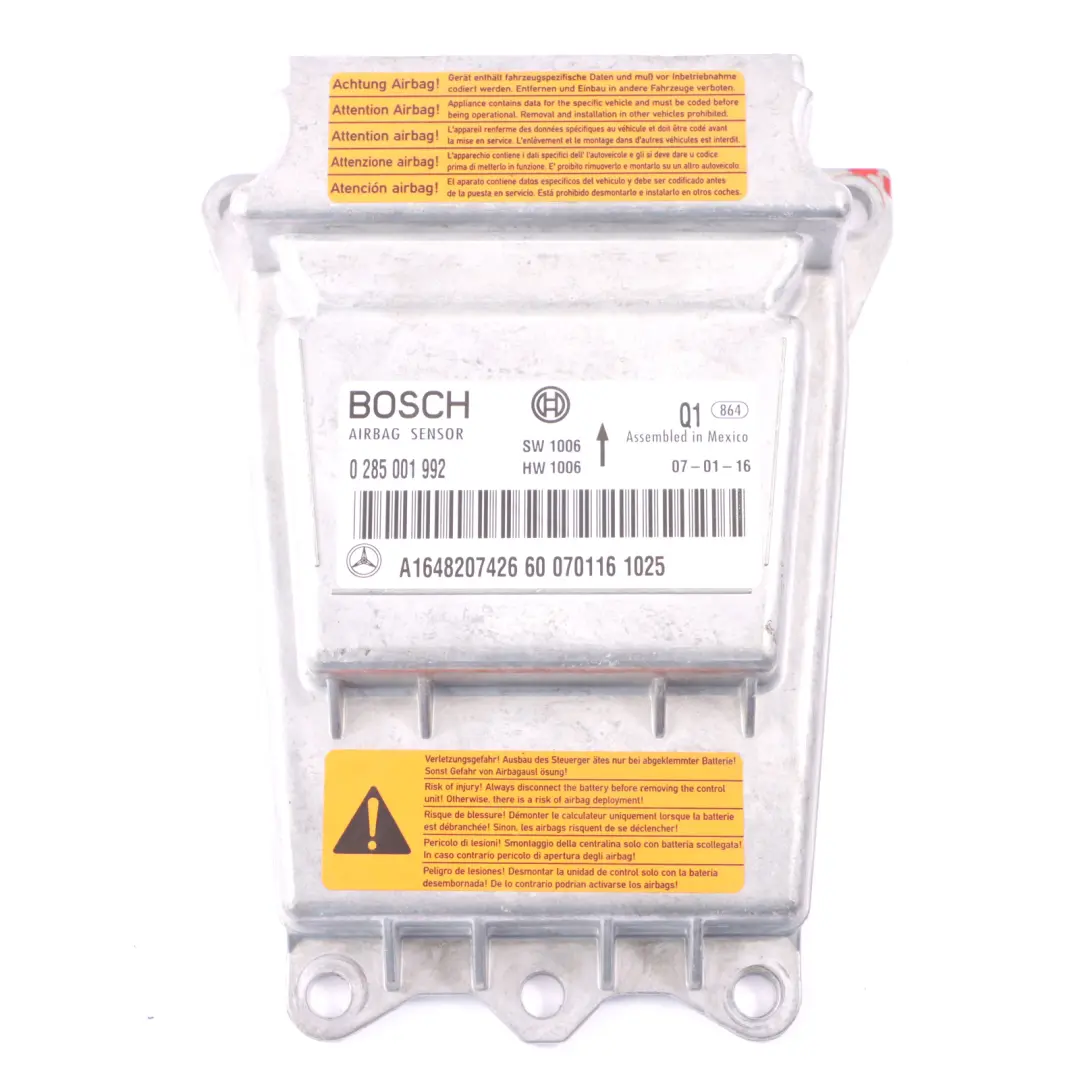 Air Module Mercedes ML W164 W251 SRS Control Unit ECU - SKU A1648207426 - Part number A1648207426