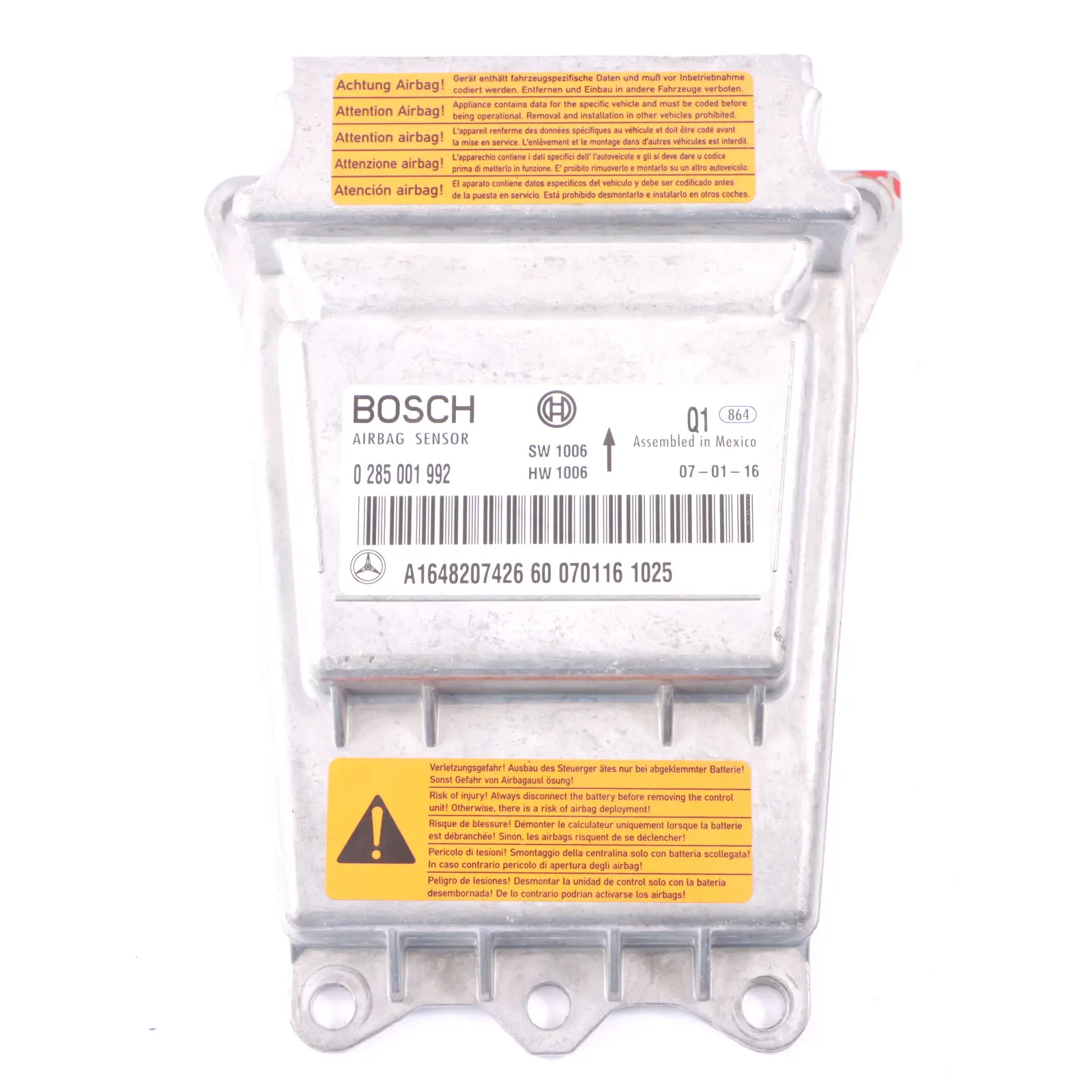 Mercedes ML W164 W251 Unidad De Control Del Módulo Aire SRS ECU A1648207426