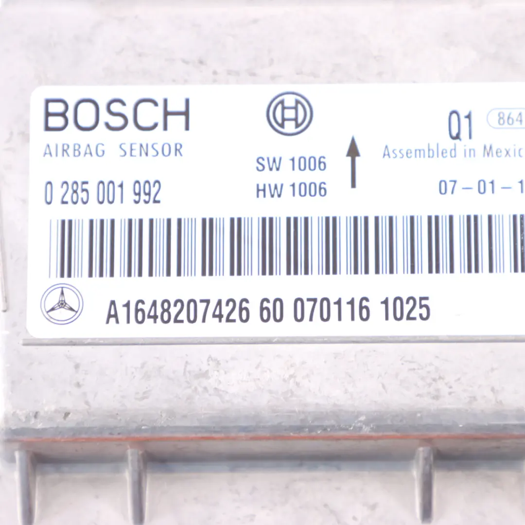 Luft Modul SRS Steuer Gerät ECU für Mercedes ML W164 W251 mit Teilenummer A1648207426 Mercedes ML W164 W251 Luft Modul SRS Steuer Gerät ECU - SKU A1648207426 - Teilenummer A1648207426