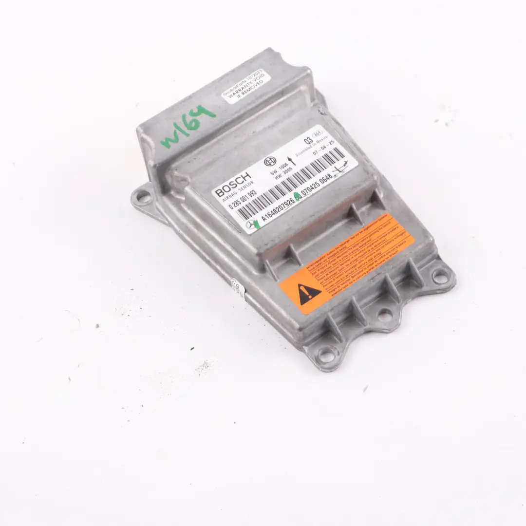 Modulo Aria SRS Unità Di Controllo ECU per Mercedes ML W164 con numero di parte A1648207926 Mercedes ML W164 Modulo Aria SRS Unità Di Controllo ECU - SKU A1648207926 - Numero di parte A1648207926