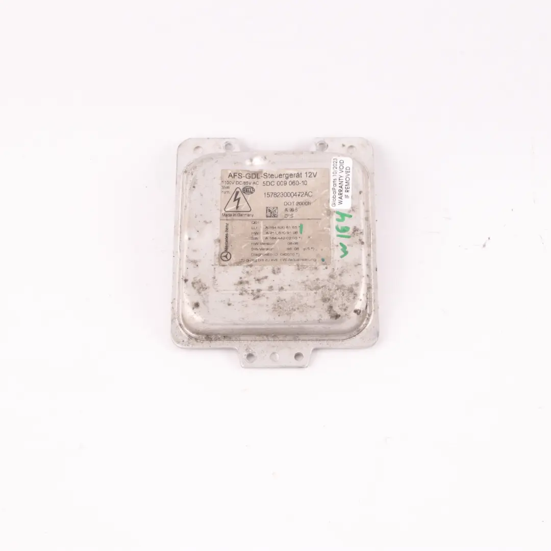 Control Unit Headlight Ballast Module Hella to Mercedes ML W164 Xenon with Part number A1648208185 Mercedes ML W164 Xenon Control Unit Headlight Ballast Module Hella - SKU A1648208185 - Part number A1648208185
