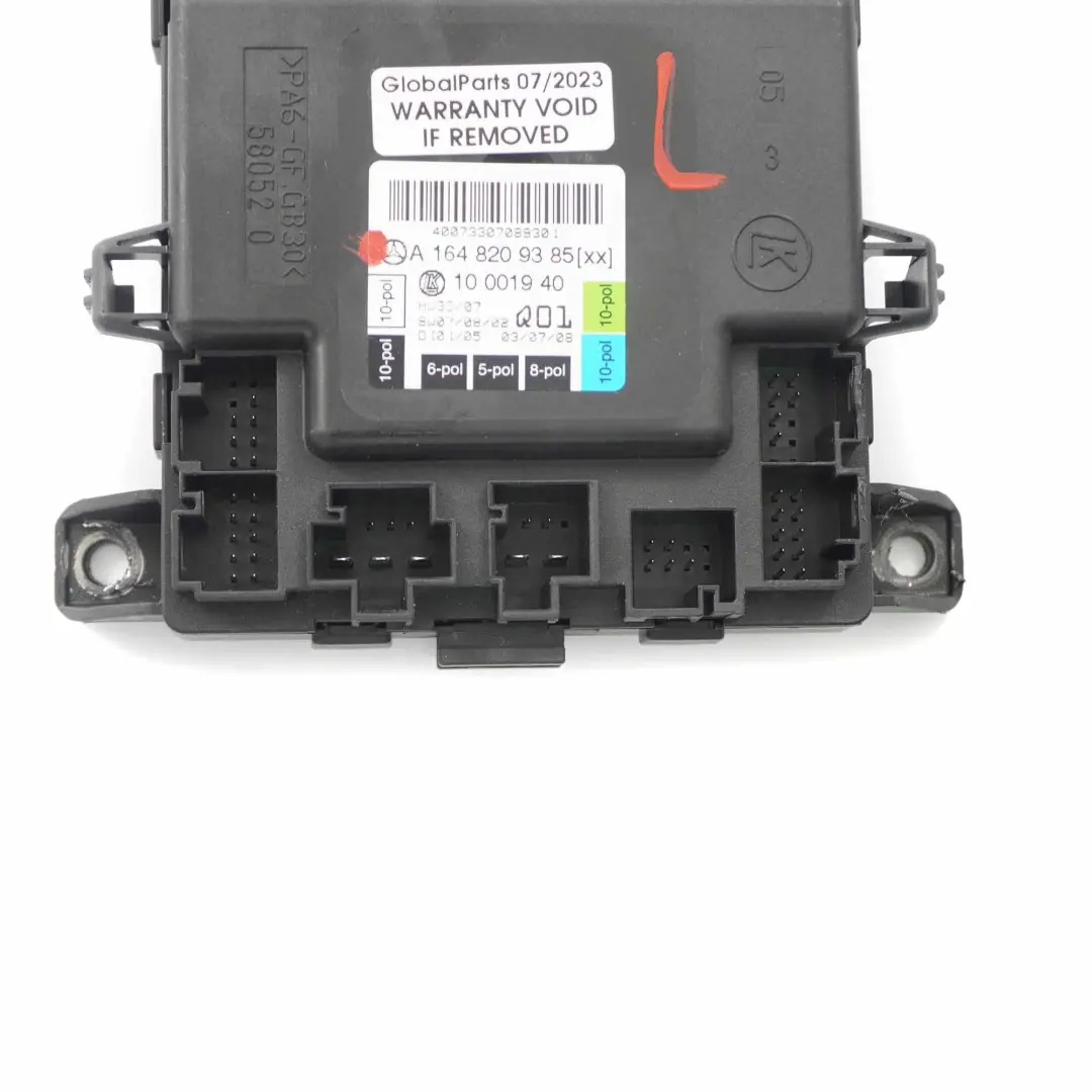 Tür Modul Vorne Links Steuergerät Modul für Mercedes ML W164 mit Teilenummer A1648209385 Mercedes ML W164 Tür Modul Vorne Links Steuergerät Modul - SKU A1648209385 - Teilenummer A1648209385