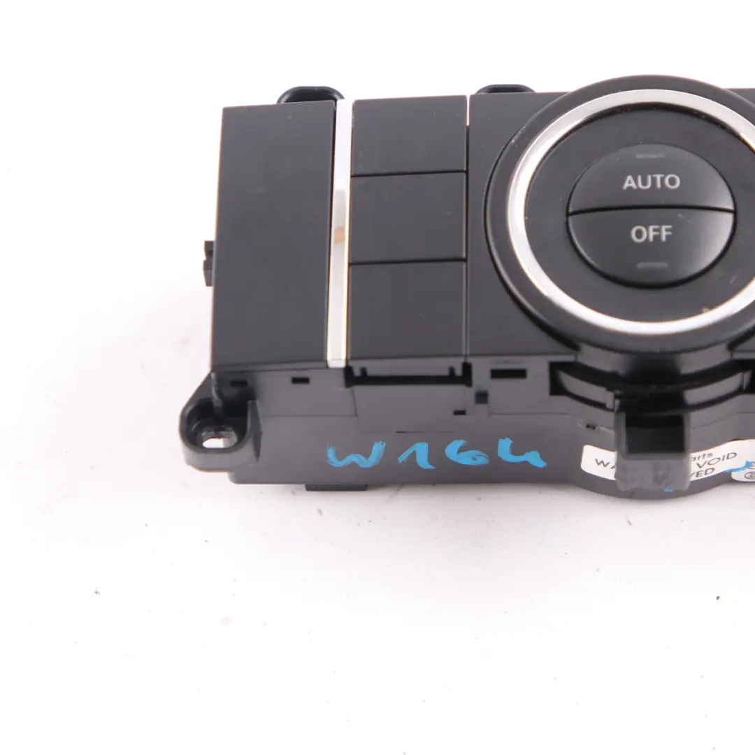Climatizador Control Panel Interruptor Trasero para Mercedes ML W164 AC con número de pieza A1648209389 Mercedes ML W164 AC Climatizador Control Panel Interruptor Trasero - SKU A1648209389 - Número de pieza A1648209389