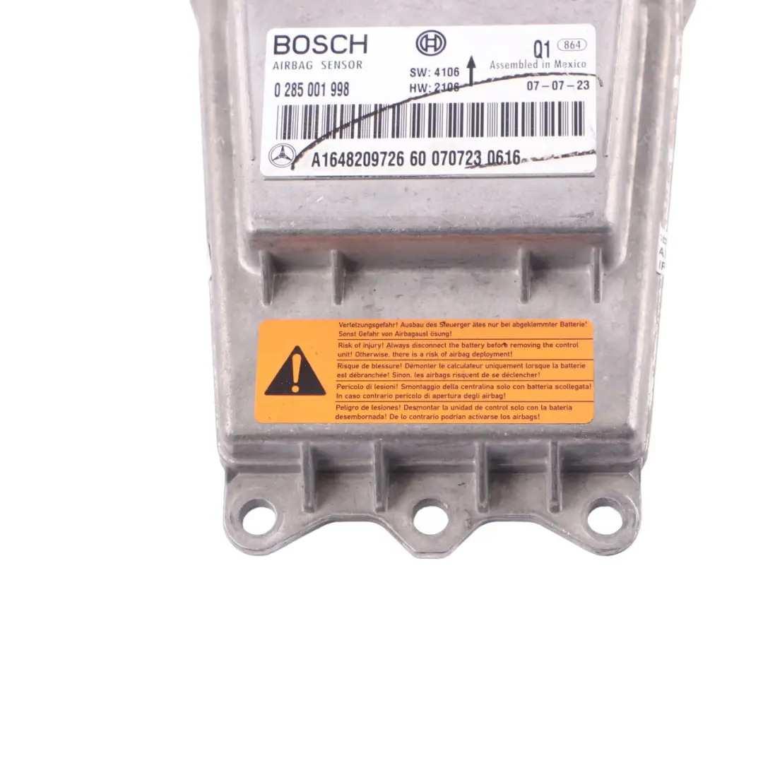 Module ECU Sensor Control Unit to Mercedes W164 Air with Part number A1648209726 Mercedes W164 Air Module ECU Sensor Control Unit - SKU A1648209726 - Part number A1648209726