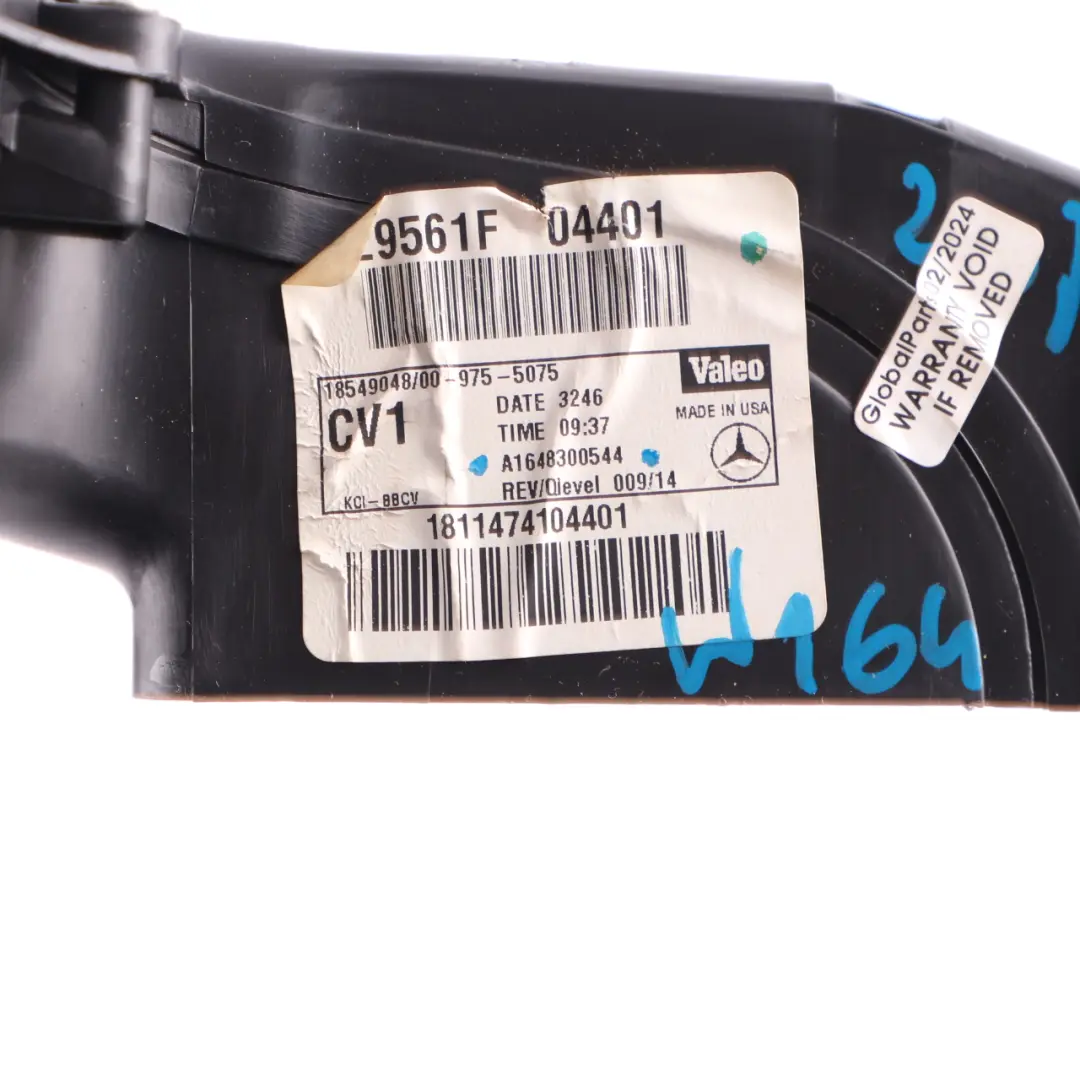 Air Duct Mercedes W164 Central Dashboard Air Vents Duct Ventilation - SKU A1648300544 - Part number A1648300544