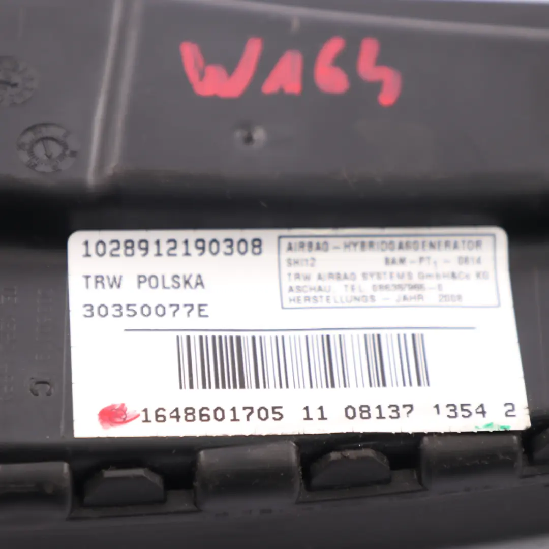 Side Airbag Front Left N/S Seat Air Bag Module to Mercedes W164 W221 with Part number A1648601705 Mercedes W164 W221 Side Airbag Front Left N/S Seat Air Bag Module - SKU A1648601705 - Part number A1648601705