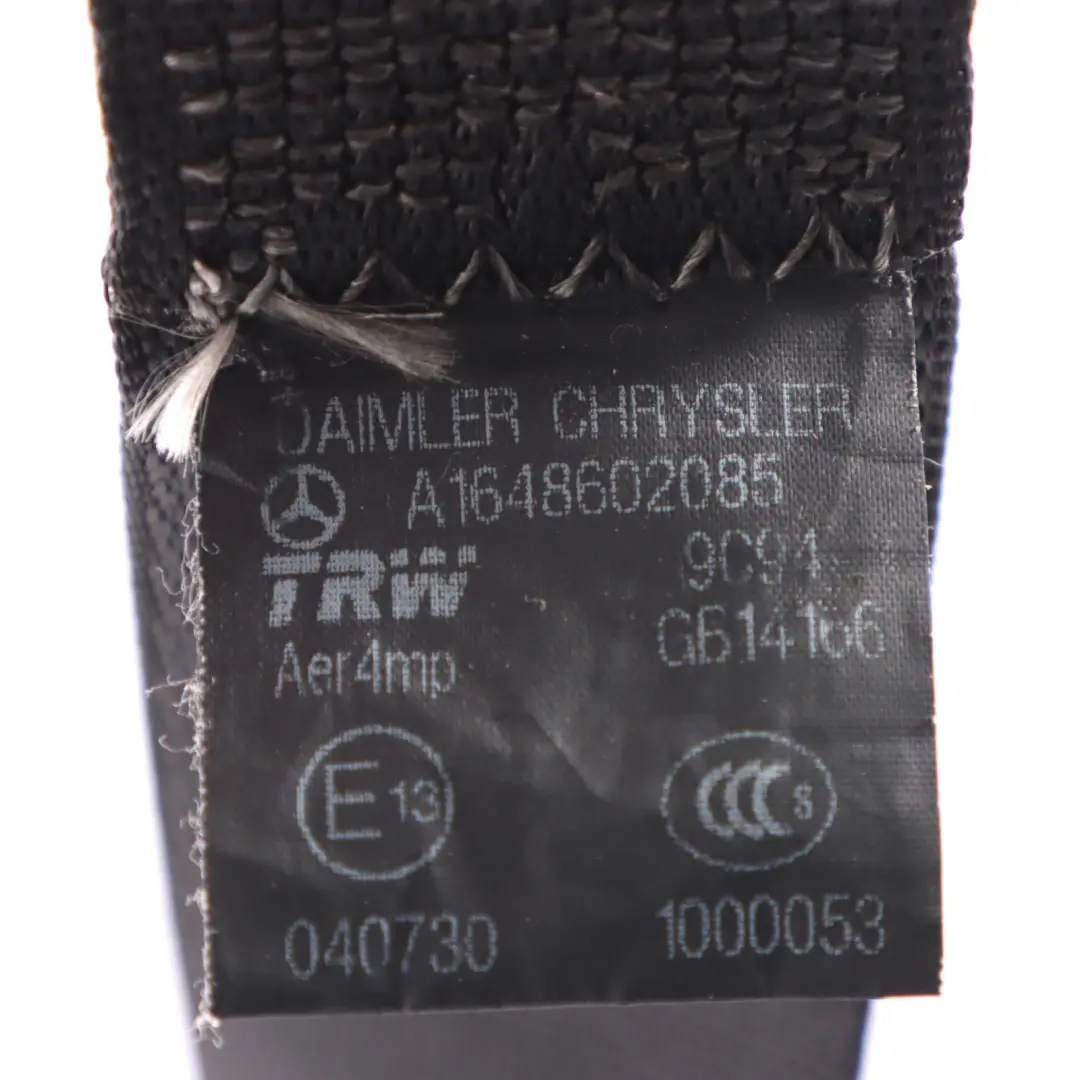  Sicherheitsgurt Mercedes ML X164 Rücksitz Rechts Schwarz - SKU A1648602085 - Teilenummer A1648602085