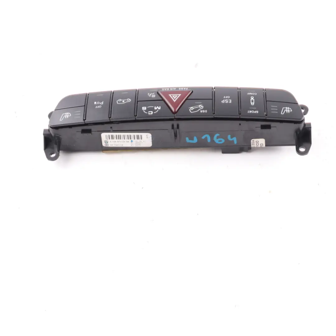 Switch Panel Heated Seats Hazard ESP PDC Control to Mercedes ML W164 with Part number A1648700258 Mercedes ML W164 Switch Panel Heated Seats Hazard ESP PDC Control - SKU A1648700258 - Part number A1648700258