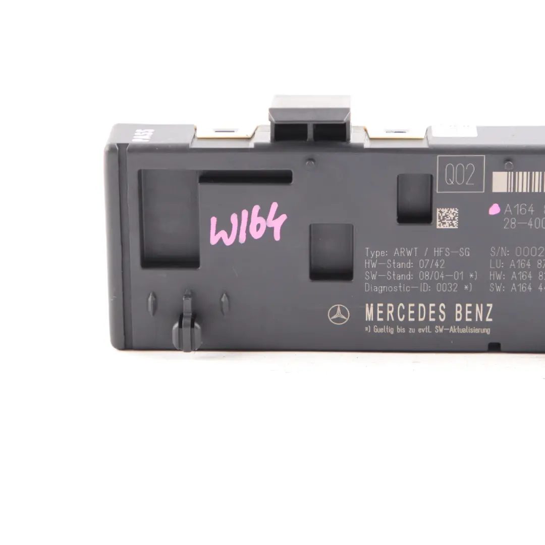 Lift Boot Lid Control Unit Module to Mercedes ML W164 Tailgate with Part number A1648701826 Mercedes ML W164 Tailgate Lift Boot Lid Control Unit Module - SKU A1648701826 - Part number A1648701826