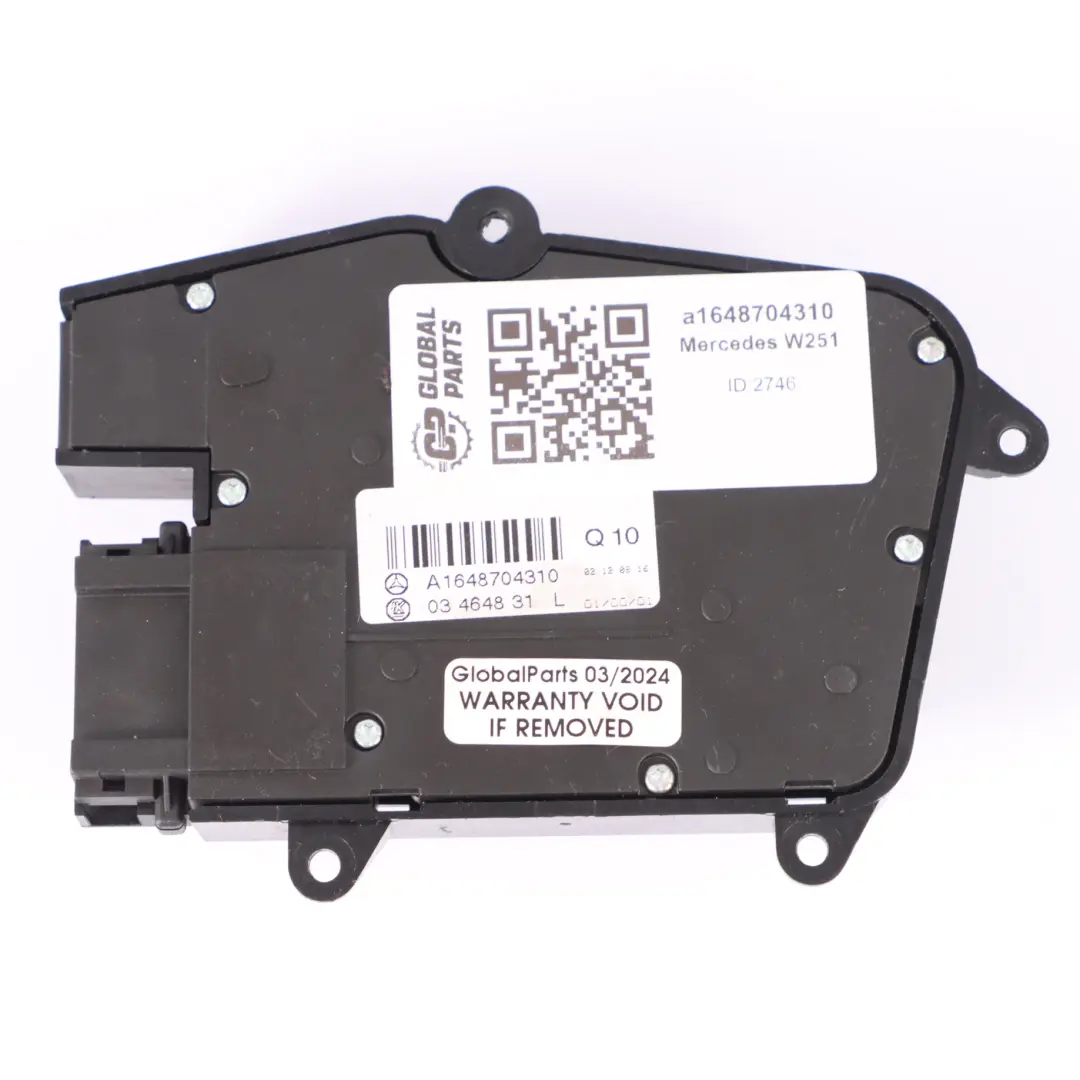 Mercedes W164 Pannello sinistro Sedile anteriore regolabile memoria - SKU A1648704310 - Numero di parte A1648704310