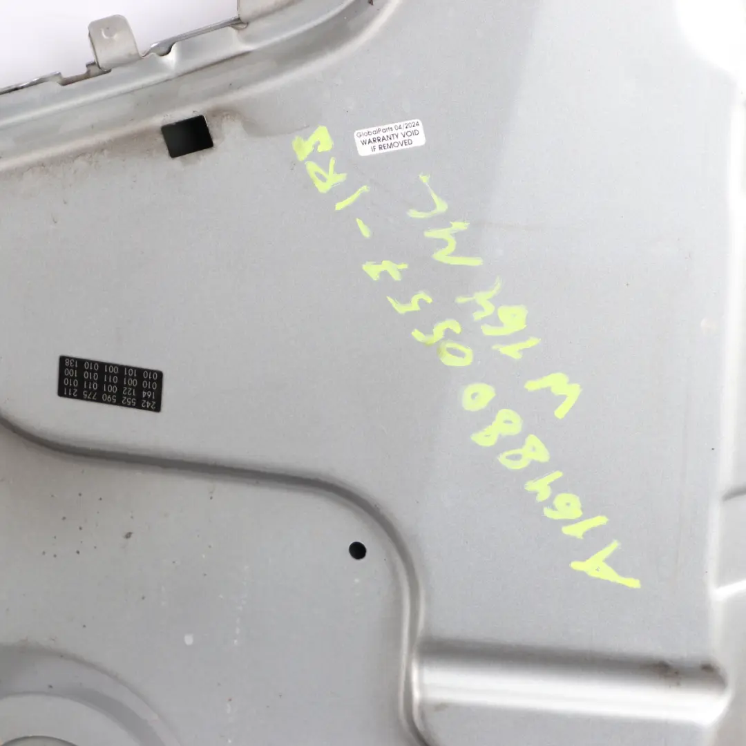 Hood Bonnet Trim Panel Iridium Silver Metallic - 775 to Mercedes ML W164 with Part number A1648800557 Mercedes ML W164 Hood Bonnet Trim Panel Iridium Silver Metallic - 775 - SKU A1648800557-IRS - Part number A1648800557