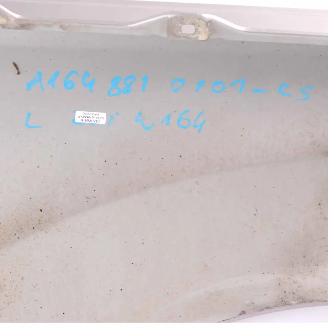 Side Panel Front Left N/S Wing Fender Cubanite Silver - 723 to Mercedes ML W164 with Part number A1648810101 Mercedes ML W164 Side Panel Front Left N/S Wing Fender Cubanite Silver - 723 - SKU A1648810101-CS - Part number A1648810101