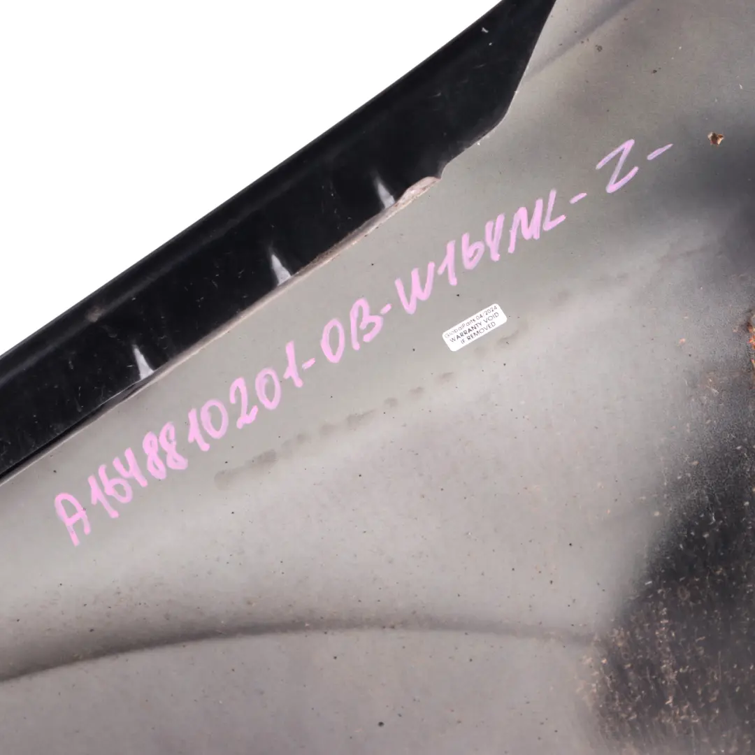 Side Panel Front Right O/S Wing Fender Obsidian Black - 197 to Mercedes ML W164 with Part number A1648810201 Mercedes ML W164 Side Panel Front Right O/S Wing Fender Obsidian Black - 197 - SKU A1648810201-OB - Part number A1648810201