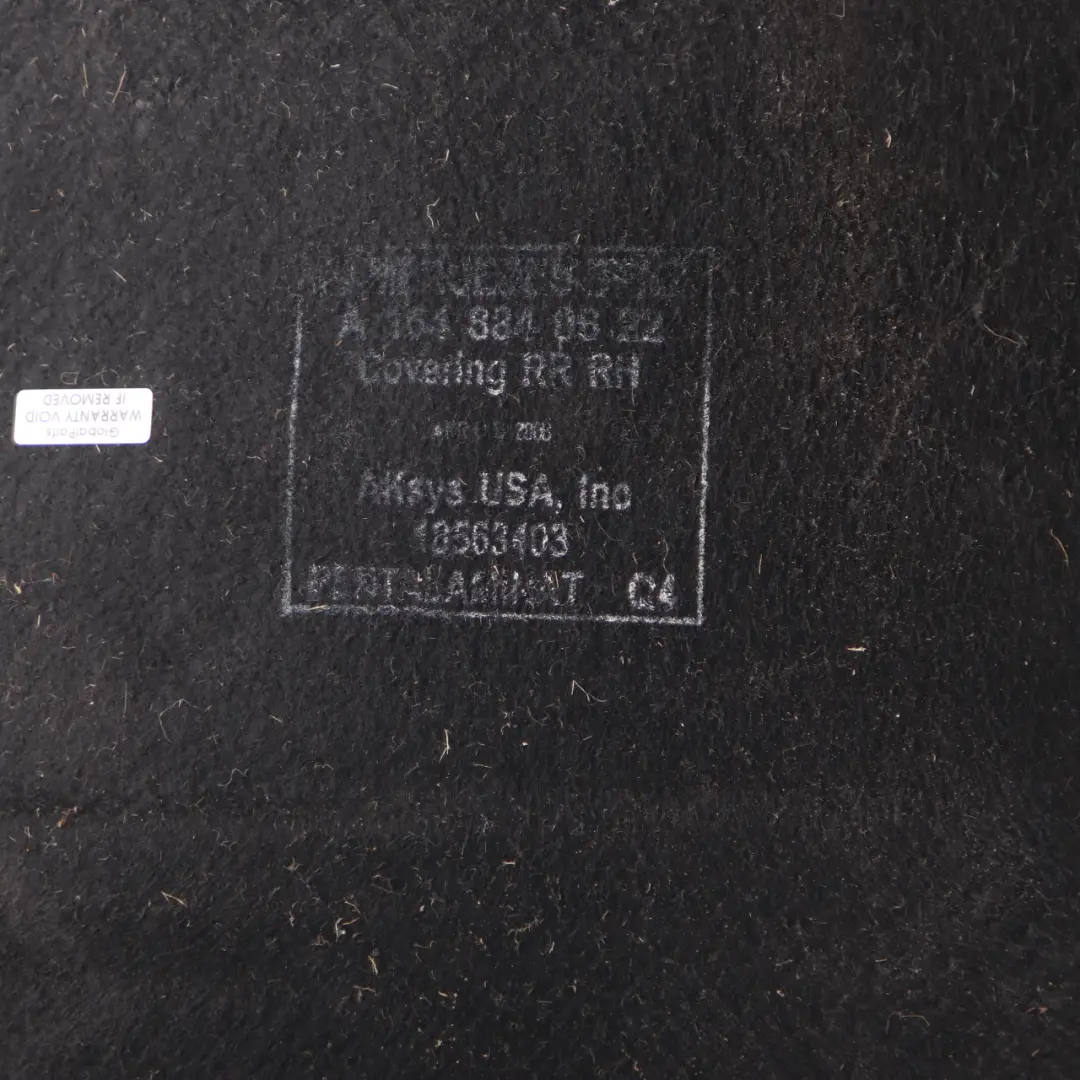 Paso rueda trasero derecho Recorte Sección Carcasa para Mercedes ML W164 con número de pieza A1648840622 Mercedes ML W164 Paso rueda trasero derecho Recorte Sección Carcasa - SKU A1648840622 - Número de pieza A1648840622