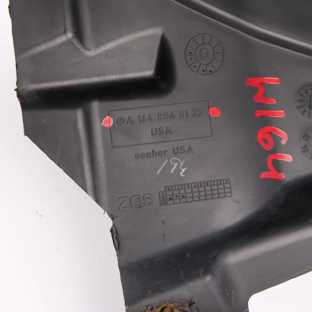 Arch Front Left N/S Complete Trim Rear Section Panel to Mercedes ML W164 Wheel with Part number A1648840922 Mercedes ML W164 Wheel Arch Front Left N/S Complete Trim Rear Section Panel - SKU A1648840922-1 - Part number A1648840922