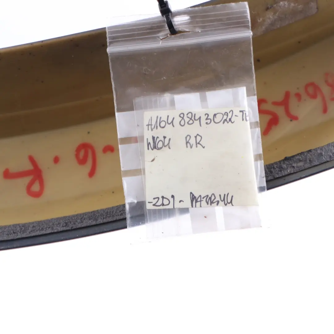 Arch Rear Cover Right O/S Panel Trim Tanzanite Blue 359 to Mercedes W164 Wheel with Part number A1648843022 Mercedes W164 Wheel Arch Rear Cover Right O/S Panel Trim Tanzanite Blue 359 - SKU A1648843022-TB - Part number A1648843022