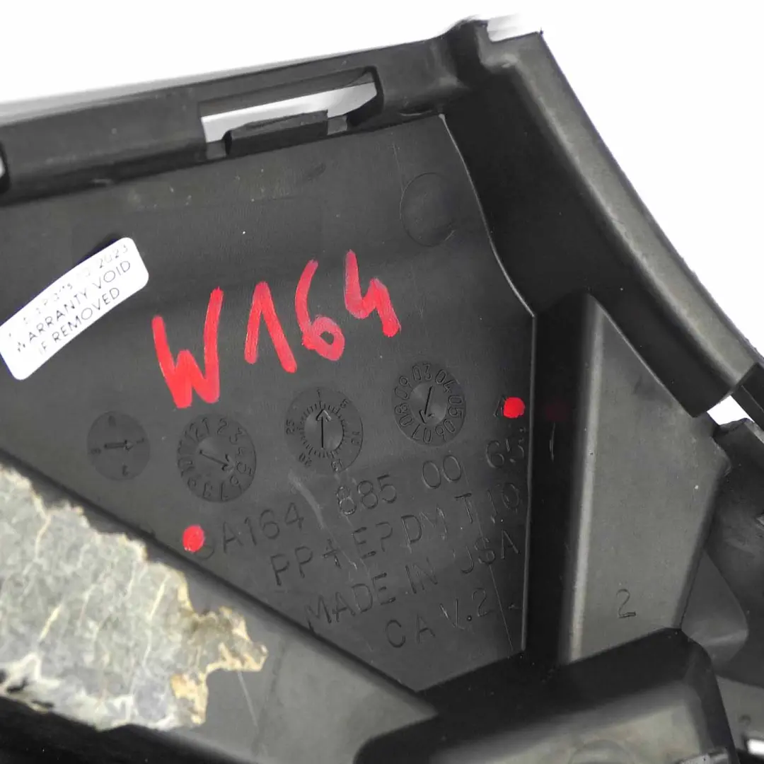 Mercedes ML W164 Soporte de parachoques trasero Refuerzo - SKU A1648850065 - Número de pieza A1648850065