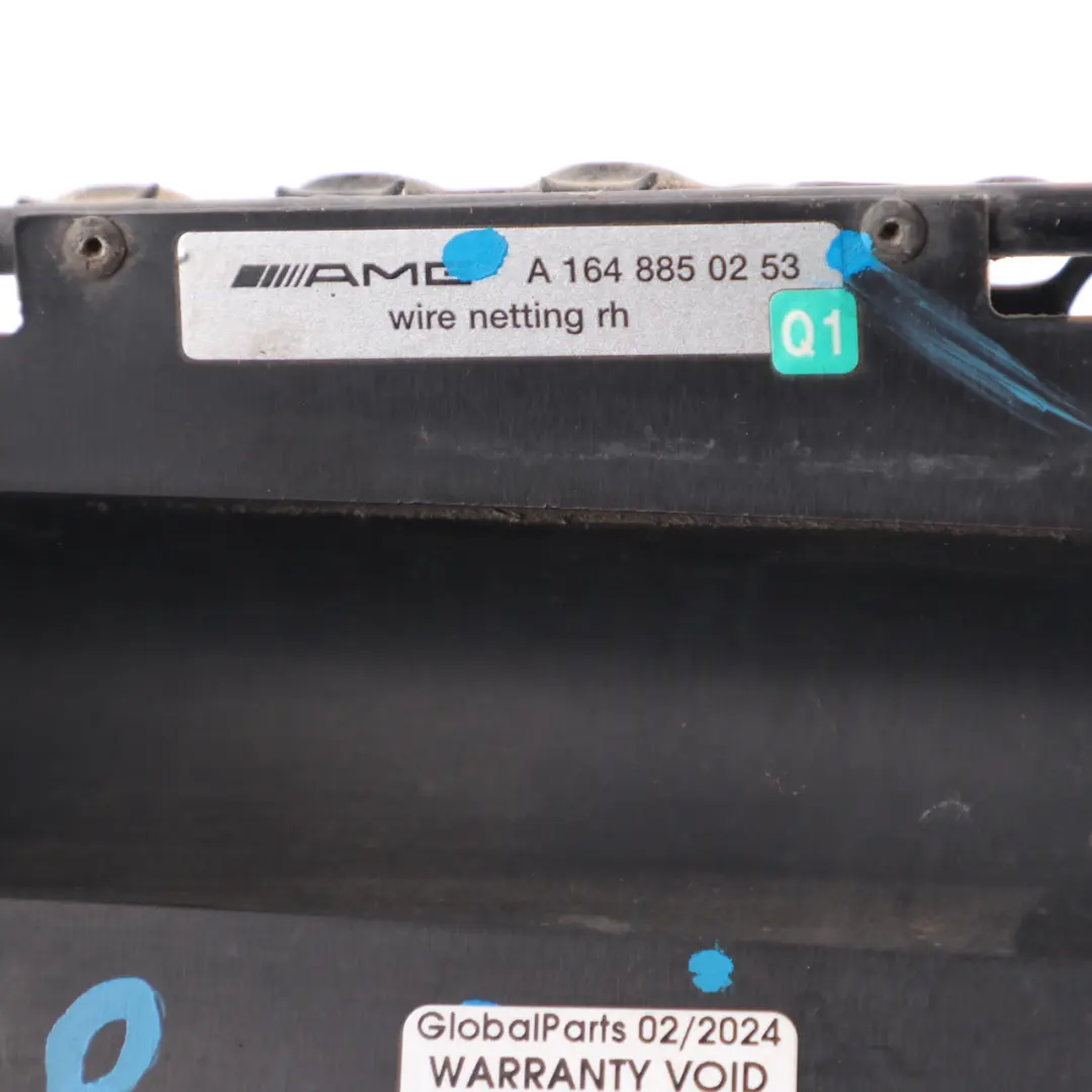 Front Bumper Lower Grille Right O/S AMG Styling Trim to Mercedes W164 with Part number A1648850153 Mercedes W164 Front Bumper Lower Grille Right O/S AMG Styling Trim - SKU A1648850253 - Part number A1648850153