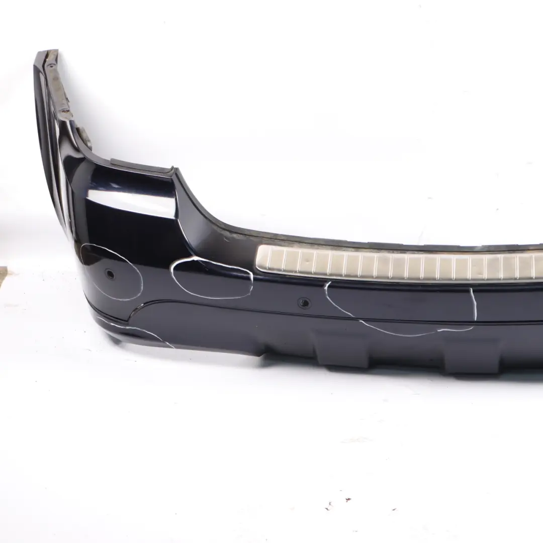 Bumper ML63 AMG Trim Panel Tanzanite Blue Metallic - 359 to Mercedes W164 Rear with Part number A1648854225 Mercedes W164 Rear Bumper ML63 AMG Trim Panel Tanzanite Blue Metallic - 359 - SKU A1648854225-TB - Part number A1648854225