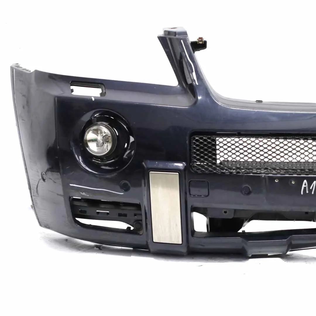 Front Bumper Trim Parktronic Tanzanite Blue Metallic - 359 to Mercedes ML W164 with Part number A1648854625 Mercedes ML W164 Front Bumper Trim Parktronic Tanzanite Blue Metallic - 359 - SKU A1648854625-TB - Part number A1648854625