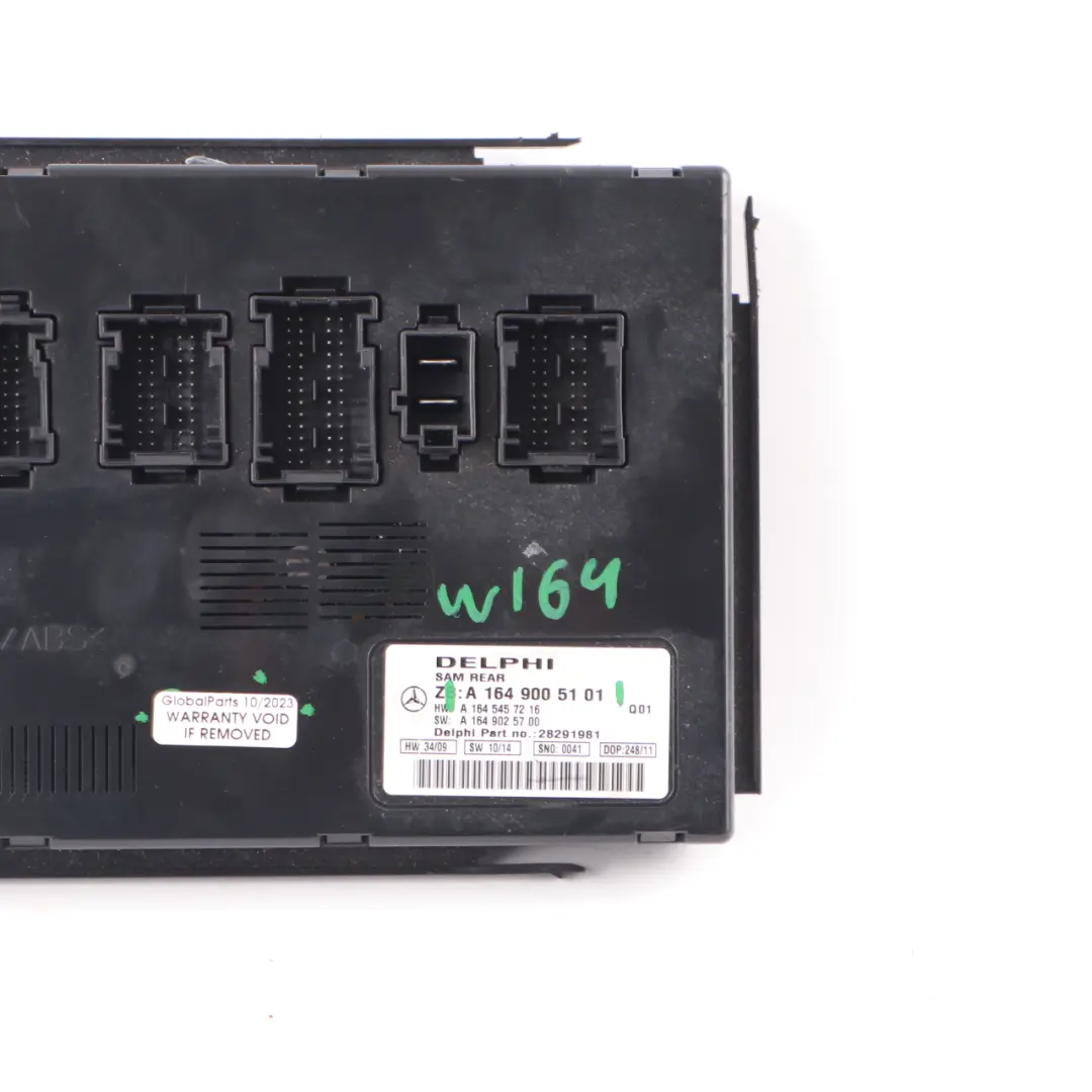 Heck SAM Modul Steuergerät ECU für Mercedes W164 W251 mit Teilenummer A1649005101 Mercedes W164 W251 Heck SAM Modul Steuergerät ECU - SKU A1649005101 - Teilenummer A1649005101