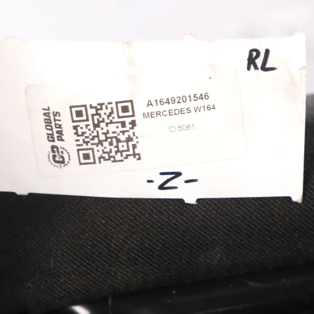 Mercedes W164 Rear Seat Cushion Left N/S Seat Bench Cover Black Leather - SKU A1649201546 - Part number A1649201546