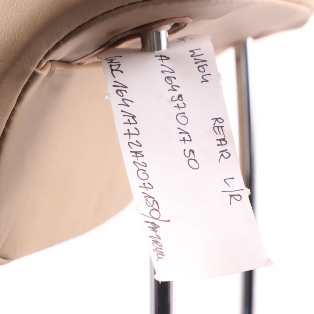 Headrest Rear Seat Left Right N/O/S Exclusive Leather Brown to Mercedes W164 with Part number A1649701750 Mercedes W164 Headrest Rear Seat Left Right N/O/S Exclusive Leather Brown - SKU A1649701750 - Part number A1649701750