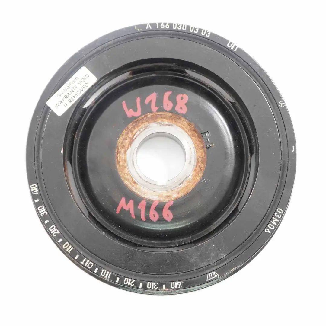 Vibration Damper Mercedes W168 M166 Engine Crankshaft Belt Pulley to with Part number A1660300303 Vibration Damper Mercedes W168 M166 Engine Crankshaft Belt Pulley - SKU A1660300303 - Part number A1660300303
