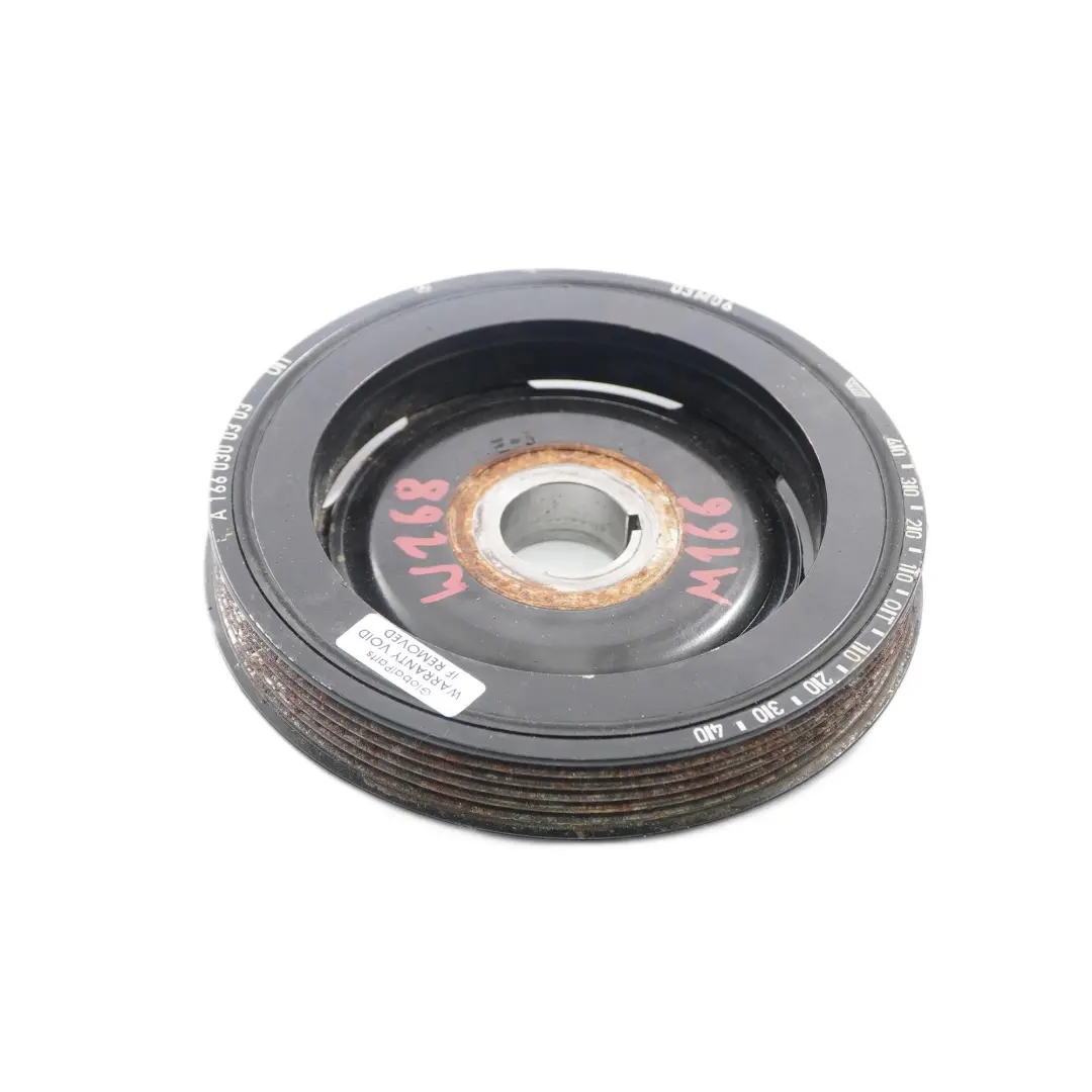 Vibration Damper Mercedes W168 M166 Engine Crankshaft Belt Pulley to with Part number A1660300303 Vibration Damper Mercedes W168 M166 Engine Crankshaft Belt Pulley - SKU A1660300303 - Part number A1660300303