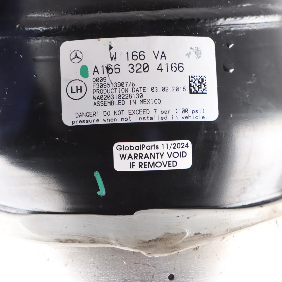 Front Air Suspension Shock Strut Left N/S to Mercedes W166 with Part number A1663204166 Mercedes W166 Front Air Suspension Shock Strut Left N/S - SKU A1663204166 - Part number A1663204166