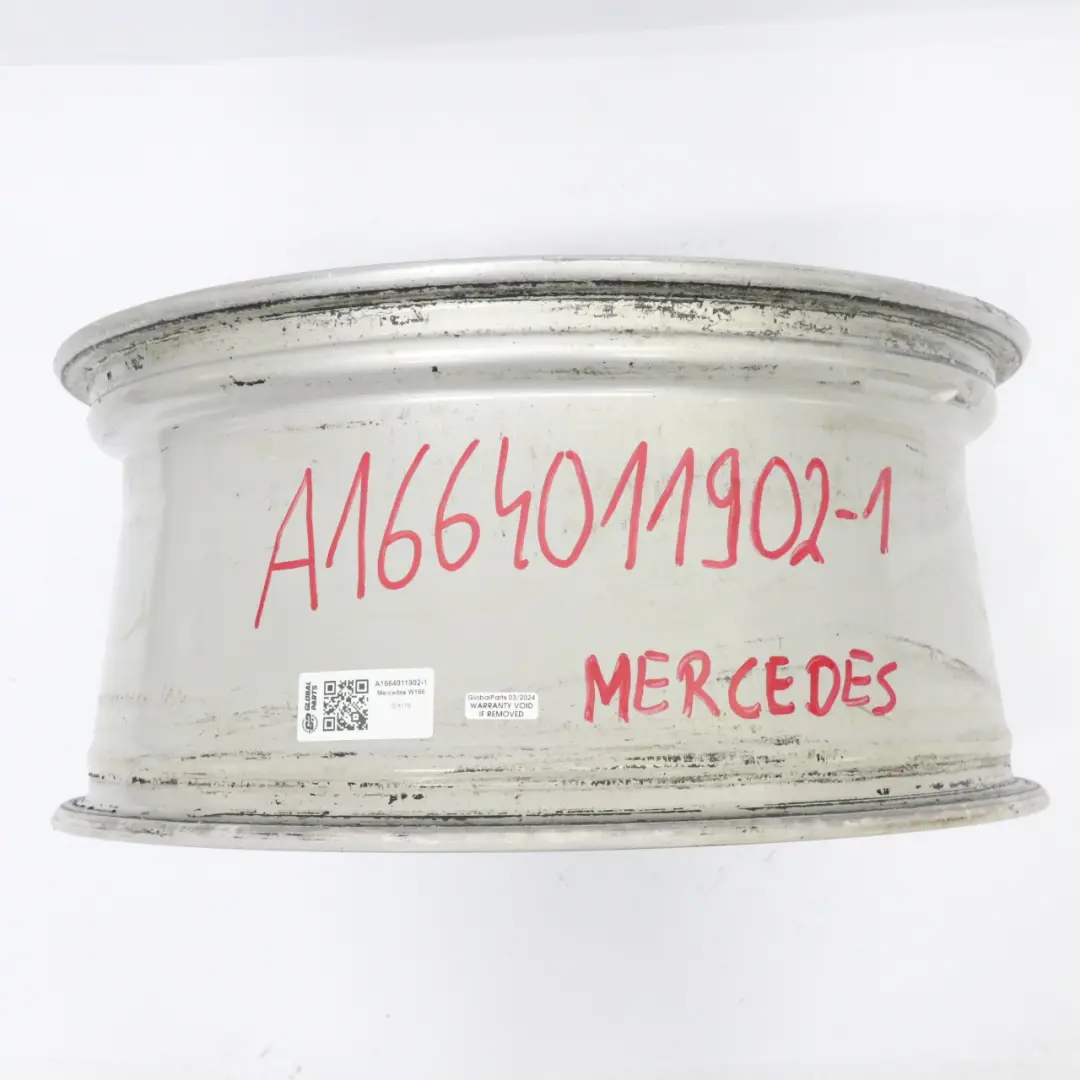 Alloy Wheel Rim 19" ET:59 8.5J to Mercedes ML W166 AMG Silver with Part number A1664011902 Mercedes ML W166 AMG Silver Alloy Wheel Rim 19" ET:59 8.5J - SKU A1664011902-1 - Part number A1664011902