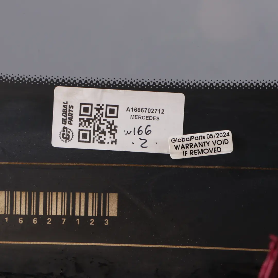 Mercedes W166 Window Glass Rear Left N/S Quarter Side Black AS3 - SKU A1666702712 - Part number A1666702712
