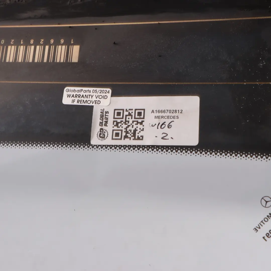 Mercedes W166 Window Glass Rear Right O/S Quarter Side Black AS3 - SKU A1666702812 - Part number A1666702812