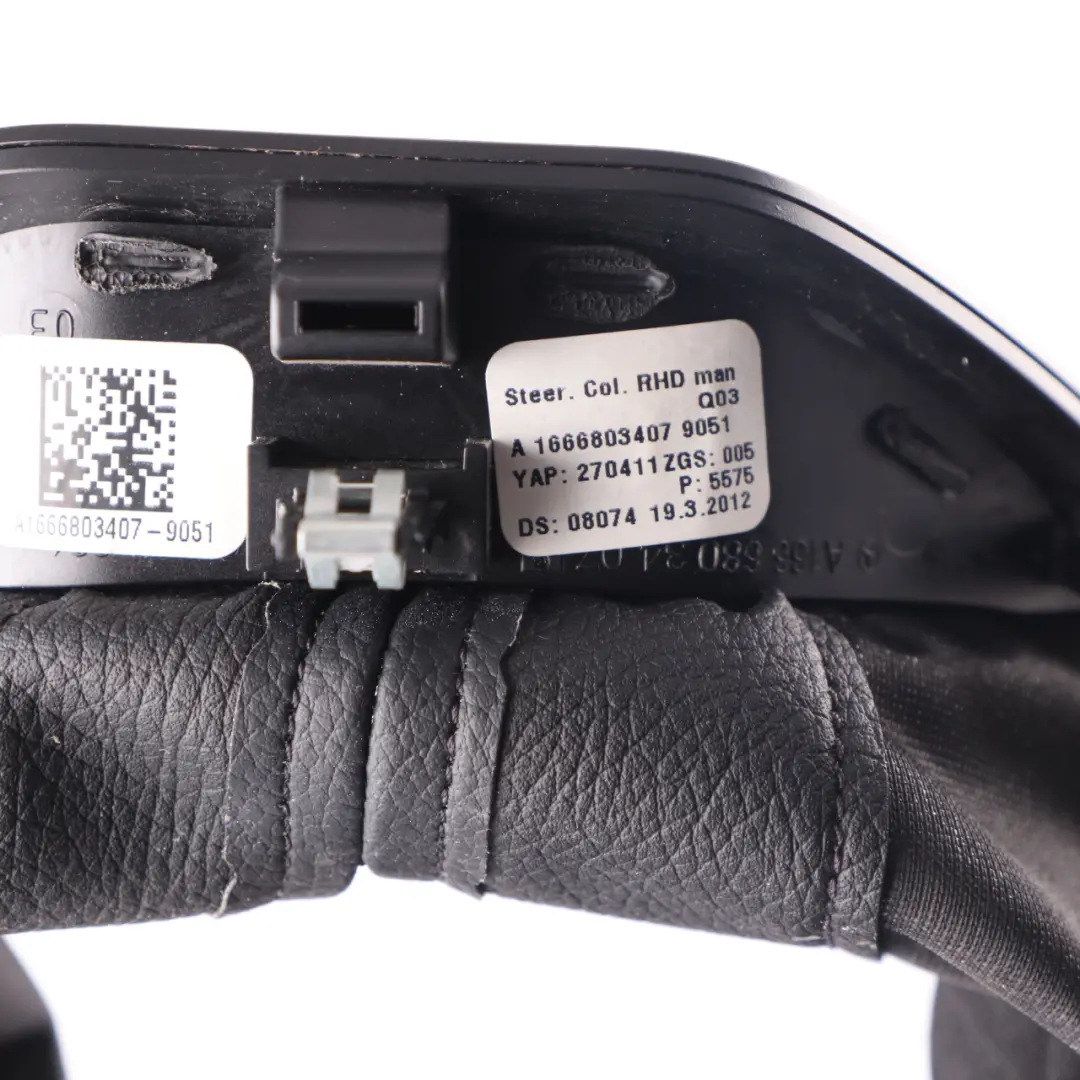 Steering Column Surround Cover Trim to Mercedes W166 with Part number A1666803407 Mercedes W166 Steering Column Surround Cover Trim - SKU A1666803407 - Part number A1666803407