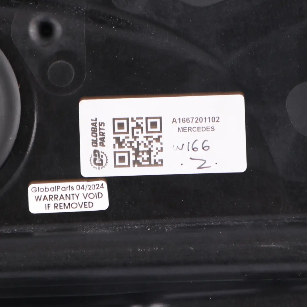 Mercedes W166 Window Lifter Regulator Front Left N/S Motor Panel - SKU A1667201102 - Part number A1667201102
