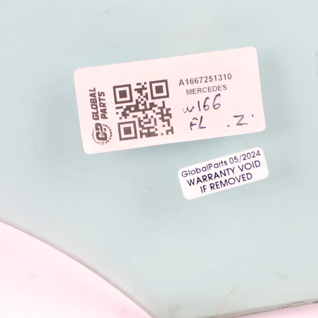 Gauche Vitrage Vert AS2 pour Mercedes W166 Porte Avant à propos du numéro de pièce A1667251310 Mercedes W166 Porte Avant Gauche Vitrage Vert AS2 - SKU A1667251310 - Numéro de pièce A1667251310
