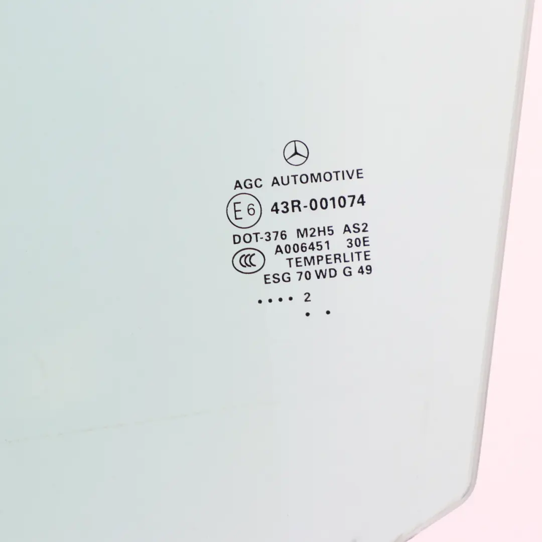 Mercedes W166 Porta anteriore sinistra Vetro Finestra Verde AS2 - SKU A1667251310 - Numero di parte A1667251310