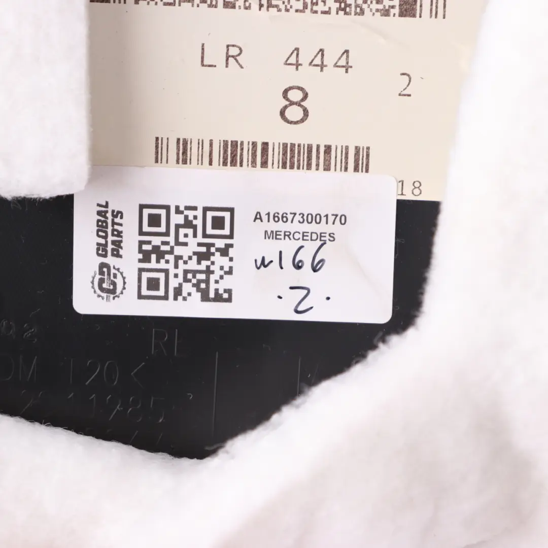 Door Card Panel Rear Left N/S Black Microfibre A1667200170 to Mercedes W166 with Part number A1667300170 Mercedes W166 Door Card Panel Rear Left N/S Black Microfibre A1667200170 - SKU A1667300170 - Part number A1667300170