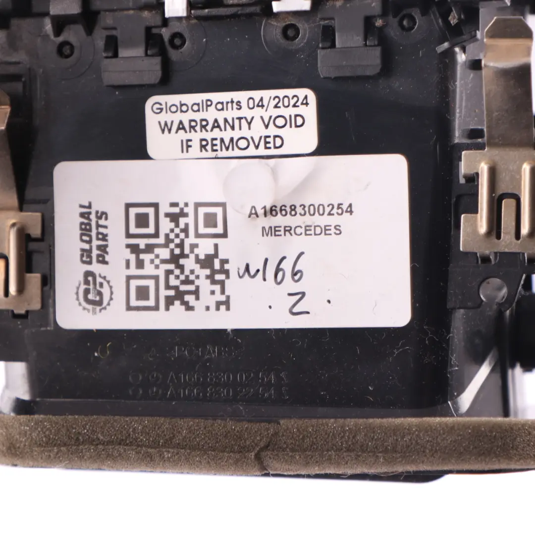 Vent Dashboard Right O/S to Mercedes W166 Air with Part number A1668300254 Mercedes W166 Air Vent Dashboard Right O/S - SKU A1668300254 - Part number A1668300254