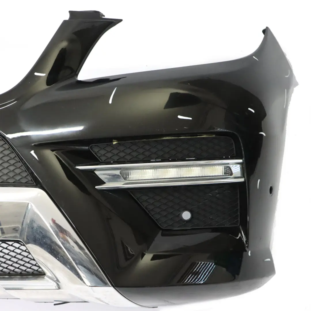 Mercedes W166 Front Bumper AMG Trim Panel Obsidian Black Metallic - 197 - SKU A1668854525-OB - Part number A1668854525