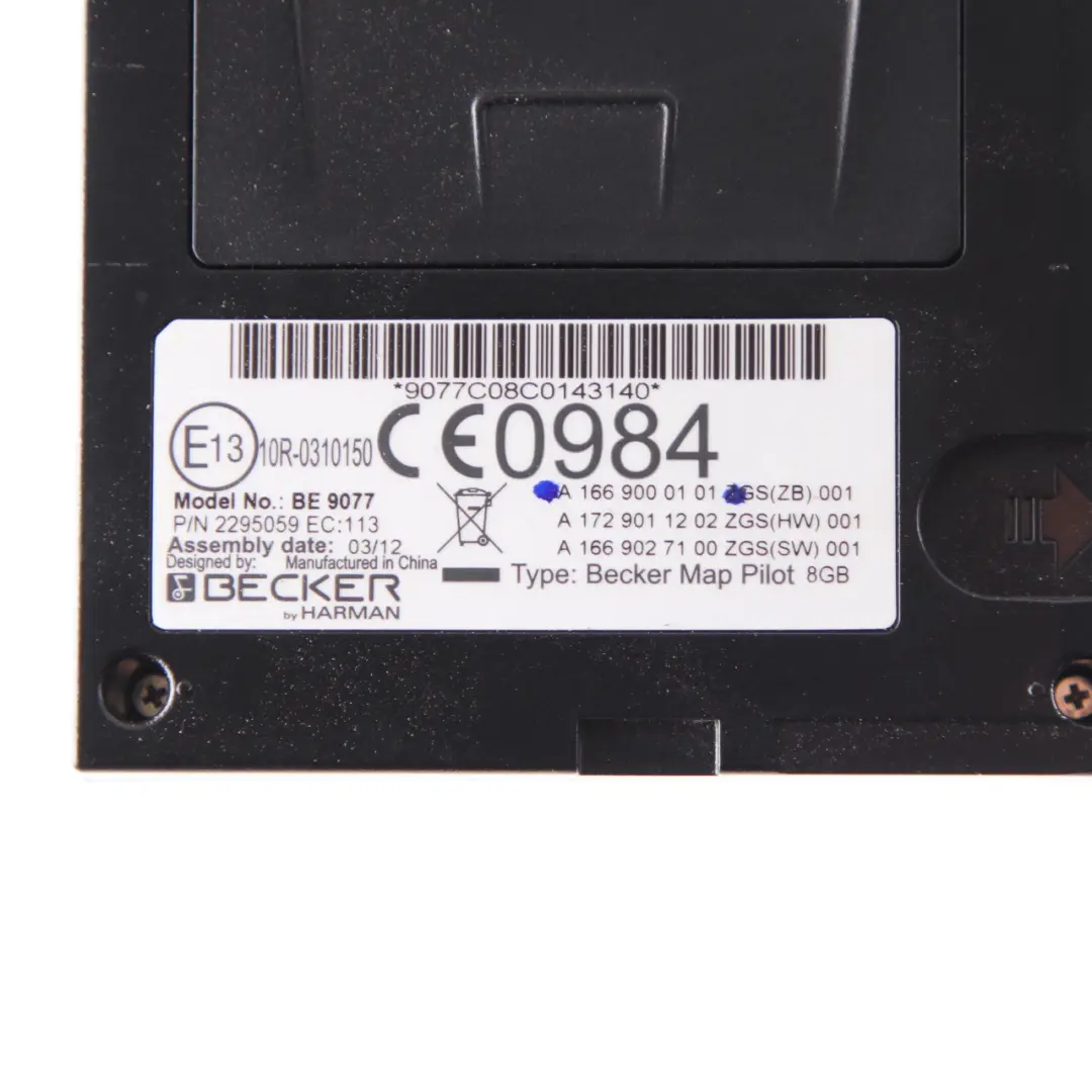 Becker Navigation Map Pilot Control Unit Module to Mercedes W204 with Part number A1669000101 Mercedes W204 Becker Navigation Map Pilot Control Unit Module - SKU A1669000101 - Part number A1669000101
