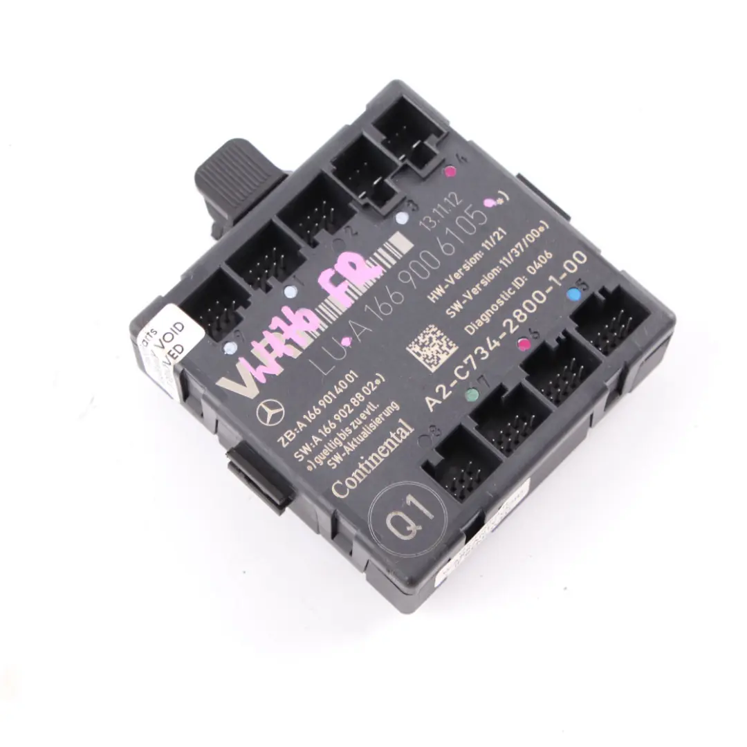  Mercedes-Benz A B Class W176 W246 Front Right Door O/S Control Unit Module ECU - SKU A1669000618 - Part number A1669000618