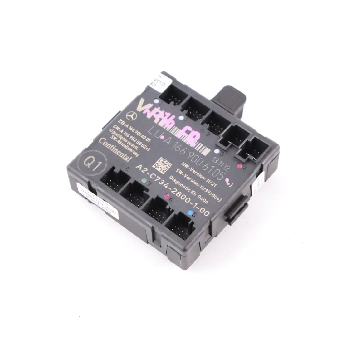  Mercedes-Benz A B Class W176 W246 Front Right Door O/S Control Unit Module ECU - SKU A1669000618 - Part number A1669000618