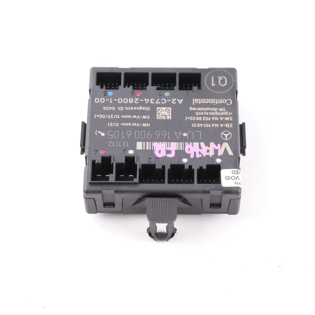  Mercedes-Benz A B Class W176 W246 Front Right Door O/S Control Unit Module ECU - SKU A1669000618 - Part number A1669000618