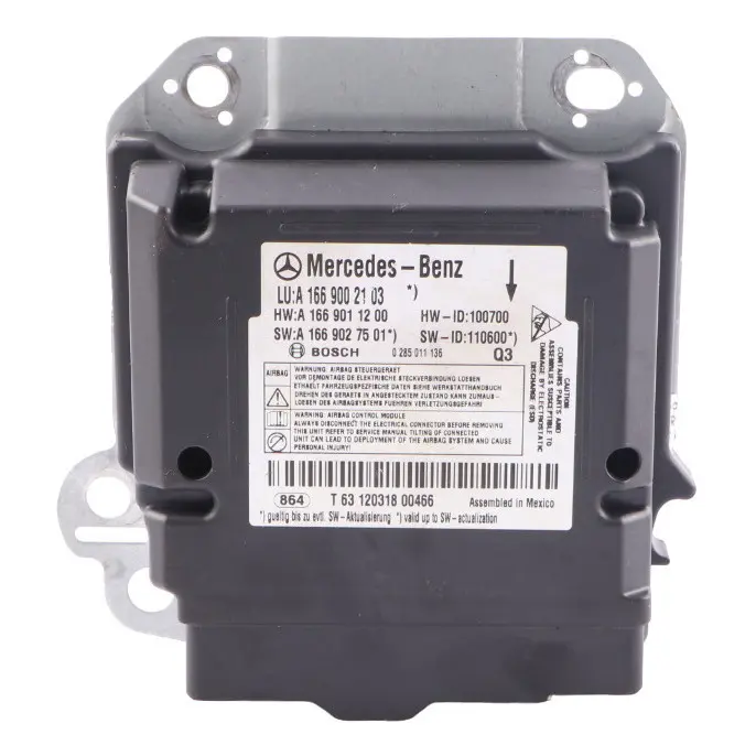 Control Unit Module to Mercedes W166 Air with Part number A1669002103 Mercedes W166 Air Control Unit Module - SKU A1669002103 - Part number A1669002103