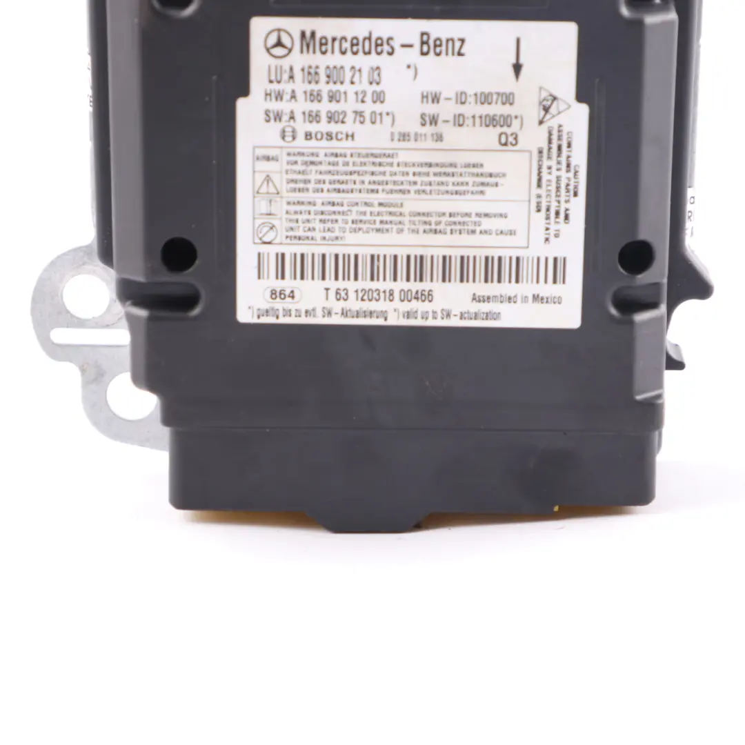 Control Unit Module to Mercedes W166 Air with Part number A1669002103 Mercedes W166 Air Control Unit Module - SKU A1669002103 - Part number A1669002103